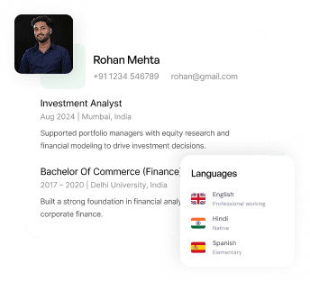 Resume Building Support